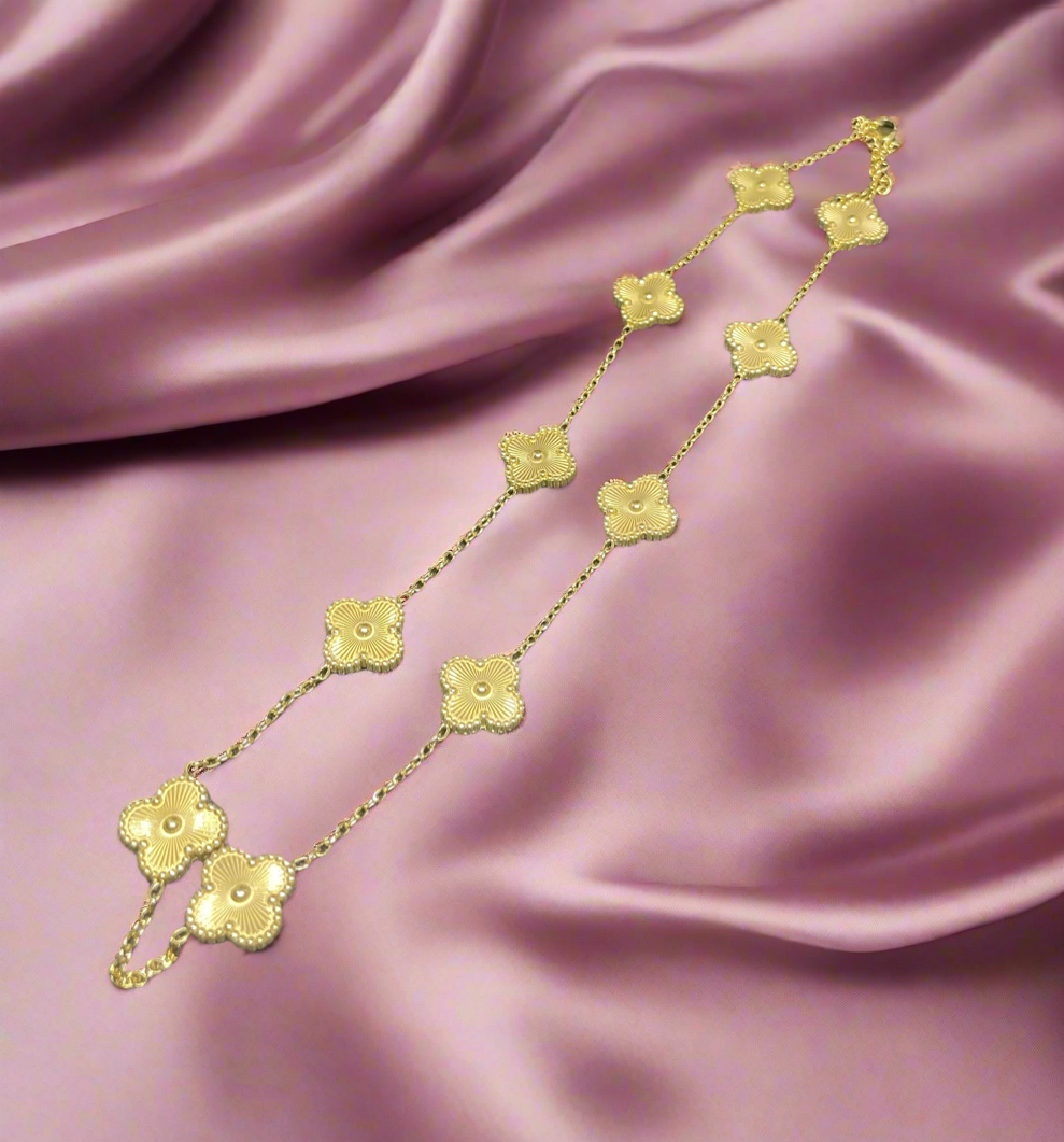 18k Gold Four Leaf Clover