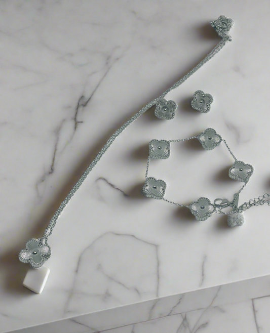 Silver Clover Set