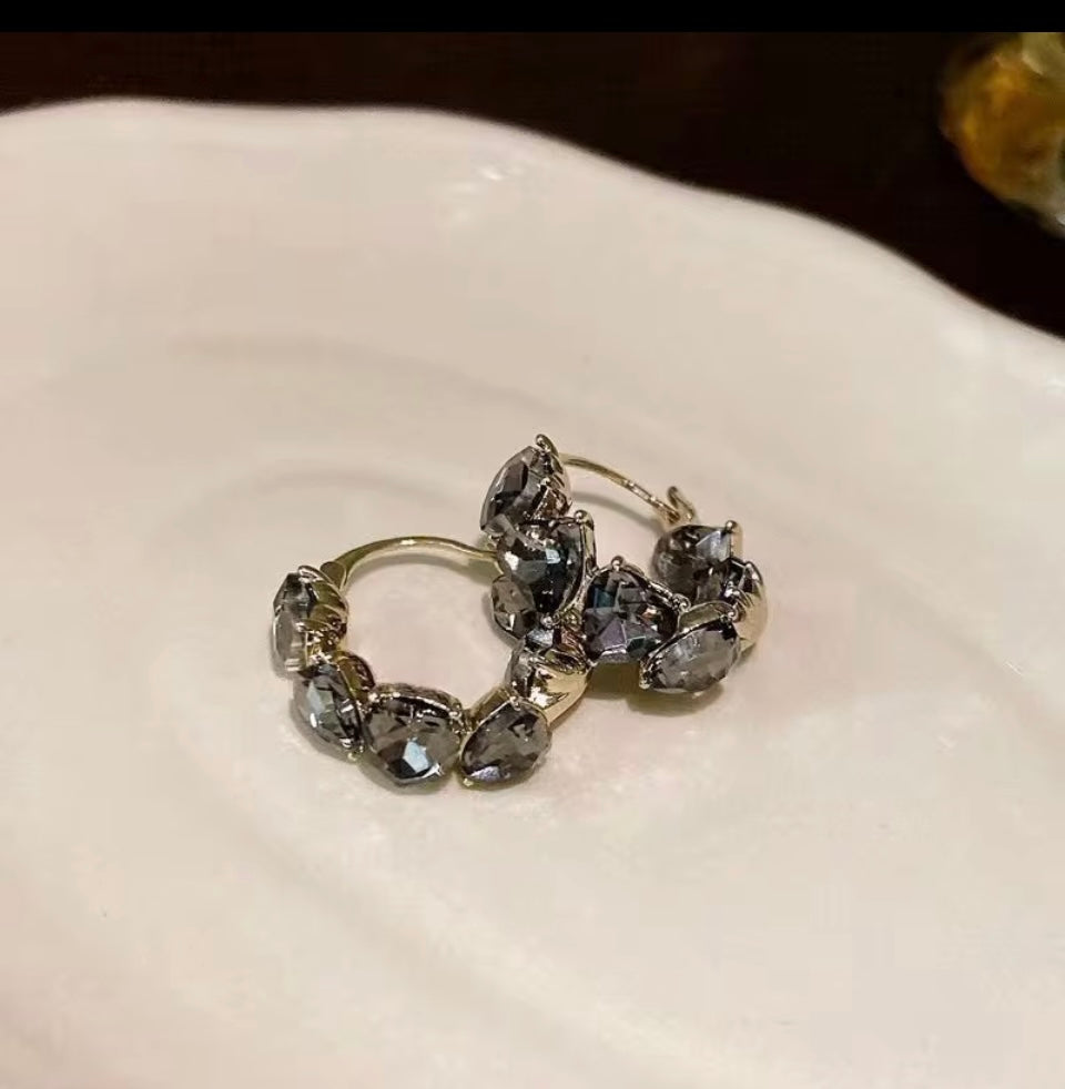 18k Gold Plated Stainless Steel Crystal Earrings
